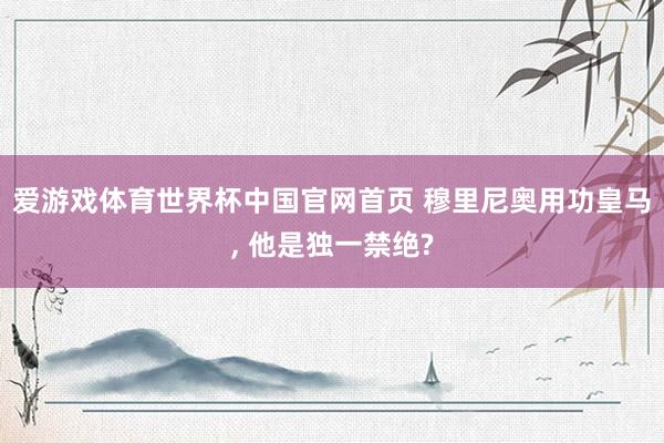 爱游戏体育世界杯中国官网首页 穆里尼奥用功皇马, 他是独一禁绝?