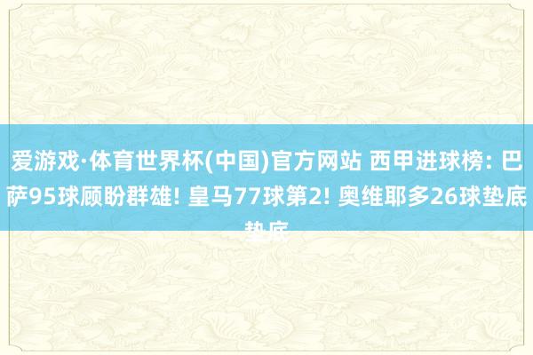 爱游戏·体育世界杯(中国)官方网站 西甲进球榜: 巴萨95球顾盼群雄! 皇马77球第2! 奥维耶多26球垫底