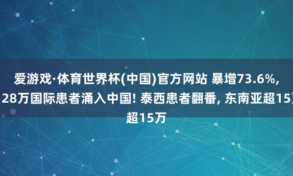 爱游戏·体育世界杯(中国)官方网站 暴增73.6%, 128万国际患者涌入中国! 泰西患者翻番, 东南亚超15万