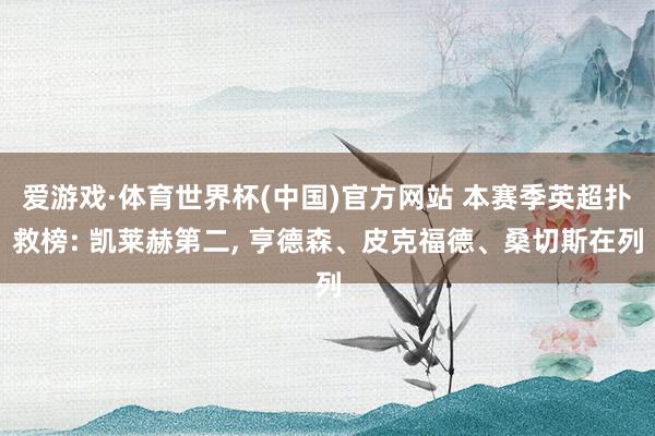 爱游戏·体育世界杯(中国)官方网站 本赛季英超扑救榜: 凯莱赫第二, 亨德森、皮克福德、桑切斯在列