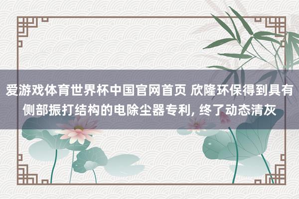 爱游戏体育世界杯中国官网首页 欣隆环保得到具有侧部振打结构的电除尘器专利, 终了动态清灰