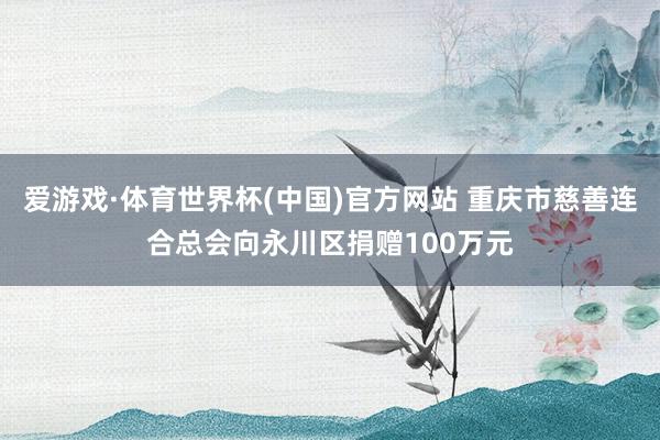 爱游戏·体育世界杯(中国)官方网站 重庆市慈善连合总会向永川区捐赠100万元