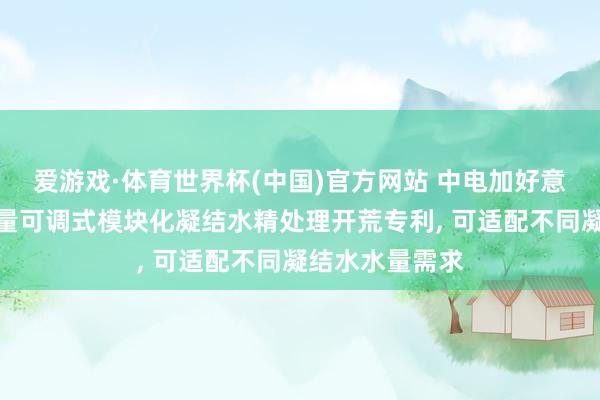 爱游戏·体育世界杯(中国)官方网站 中电加好意思环保恳求容量可调式模块化凝结水精处理开荒专利, 可适配不同凝结水水量需求