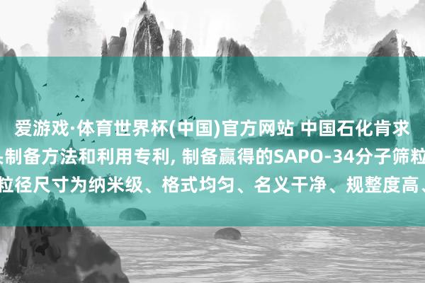 爱游戏·体育世界杯(中国)官方网站 中国石化肯求SAPO-34分子筛过头制备方法和利用专利, 制备赢得的SAPO-34分子筛粒径尺寸为纳米级、格式均匀、名义干净、规整度高、制备操作浅易、绿色环保