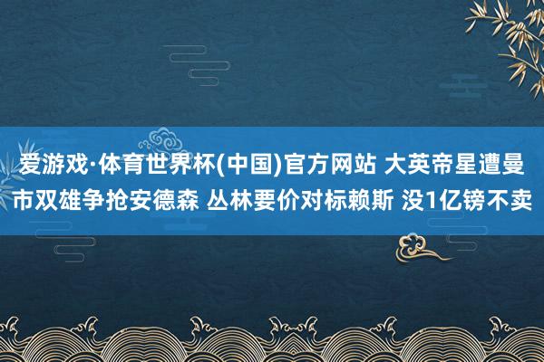 爱游戏·体育世界杯(中国)官方网站 大英帝星遭曼市双雄争抢安德森 丛林要价对标赖斯 没1亿镑不卖