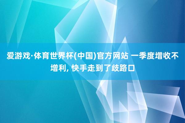 爱游戏·体育世界杯(中国)官方网站 一季度增收不增利, 快手走到了歧路口