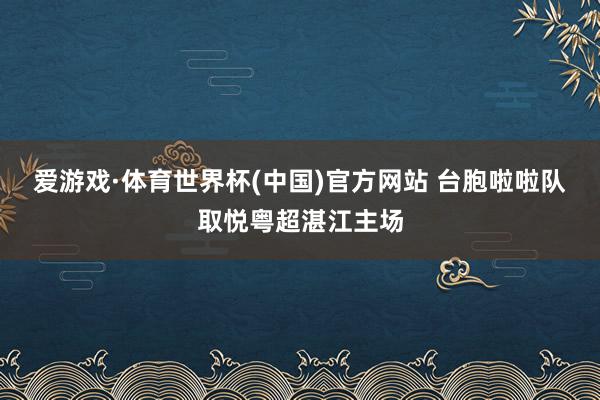 爱游戏·体育世界杯(中国)官方网站 台胞啦啦队取悦粤超湛江主场
