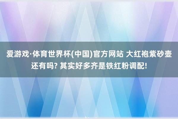 爱游戏·体育世界杯(中国)官方网站 大红袍紫砂壶还有吗? 其实好多齐是铁红粉调配!