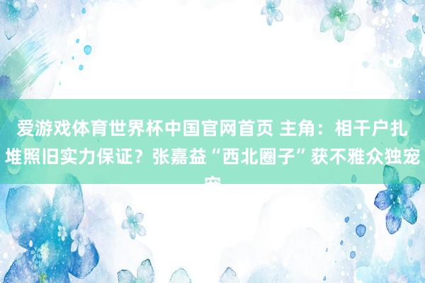 爱游戏体育世界杯中国官网首页 主角:相干户扎堆照旧实力保证?张嘉益“西北圈子”获不雅众独宠