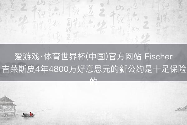 爱游戏·体育世界杯(中国)官方网站 Fischer:吉莱斯皮4年4800万好意思元的新公约是十足保险的